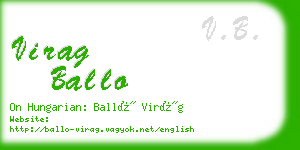 virag ballo business card